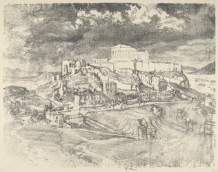 Sturm hinter der Akropolis