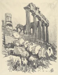 Die gefallene Säule, Athen