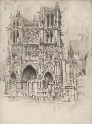 Die Westfassade, Amiens, 1907