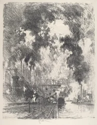 Erz entladen, 1917