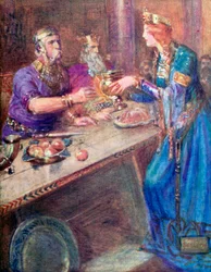 Jedem Krieger Wein aus dem Goldenen Becher geben