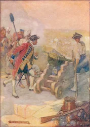 Clive feuerte selbst eine der Kanonen ab, um 1908, um 1920