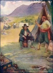 Wo jetzt die große Stadt Kapstadt steht, errichteten sie ihre Zelte und Hütten, ca. 1908, ca. 1920