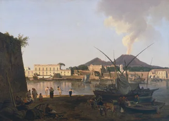 Der Hafen von Granatello in Portici bei Neapel (1787-1828), Italien, 20. Jahrhundert