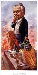 Karikatur über Raymond Poincaré und die Situation auf dem Balkan - von Sirat