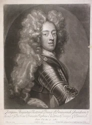 Ovales Porträt von Georg II., König von Großbritannien, 1706