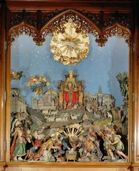 Krippe, verwendet in der Klosterkirche während der Weihnachtsgottesdienste