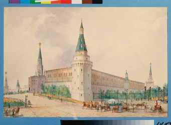 Der Auferstehungsplatz und der Alexandergarten in Moskau