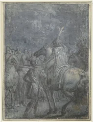 Heerführer zu Pferd mit anderen Reitern (Serie)