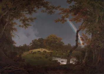 Landschaft mit einem Regenbogen