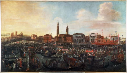 Fest des Freskos am Tag der Himmelfahrt in Murano, Venedig. Gemälde von Joseph Heintz