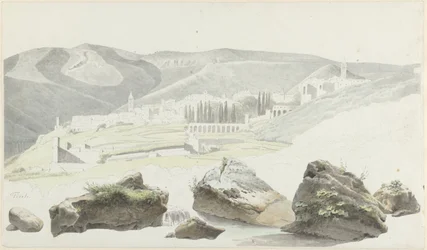 Landschaft und Stadtansicht bei Tivoli