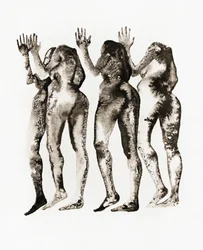 Abstrakte Tintenfrauen