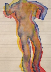 Bunte geschichtete Figur