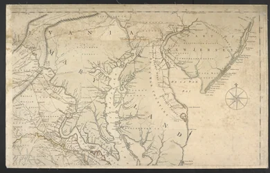 Eine Karte des am dichtesten besiedelten Teils von Virginia