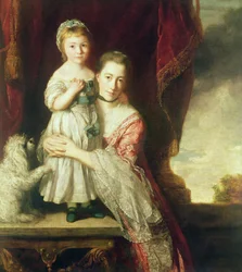 Georgiana, Gräfin Spencer mit Lady Georgiana Spencer, 1759-61