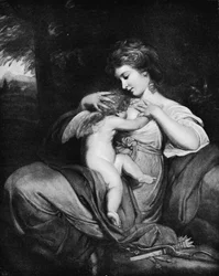 Hope pflegt Love Miss Morris als Hope pflegt Amor, um 1770, 1912