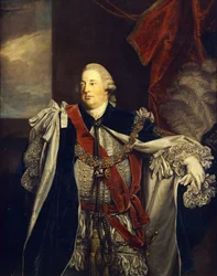 Porträt von William Augustus, Herzog von Cumberland, stehend, dreiviertellang, in Garter-Roben