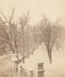 Schneeszene im Boston Common