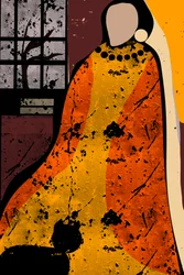 Lebendige Bohemian-Frau