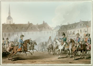 Die alliierten Herrscher nach der Schlacht von Leipzig