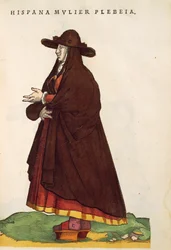 Spanische Bäuerin. Aus Habitus praecipuorum popularum, von Jost Amman