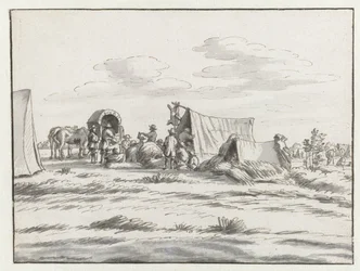 Ansicht eines Lagers der Armee von Wilhelm III. bei Leuven