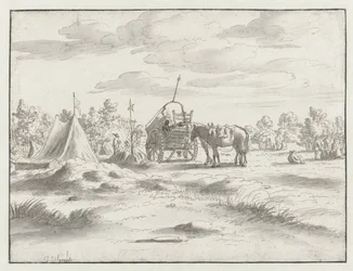 Ansicht eines Lagers der Armee von Wilhelm III. bei Leuven