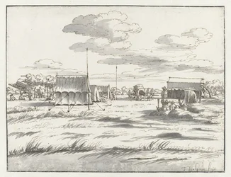 Ansicht eines Lagers der Armee von Wilhelm III. bei Leuven