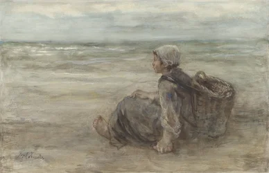 Fischermädchen am Strand
