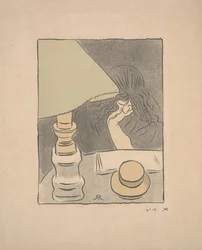 Leser mit einer Lampe