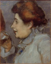 Frau mit Glas