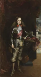 Karl II. in Rüstung
