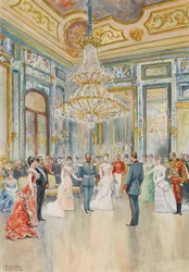 Die Hochzeit von Louis Ferdinand von Wittelsbach, Prinz von Bayern, und der Infantin Maria de la Paz von Spanien