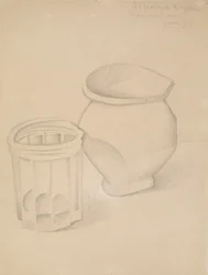 Glas und Vase, ca. 1911