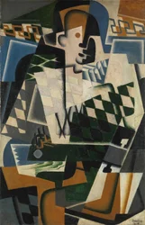 Harlekin mit Gitarre