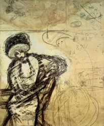 Sitzende Frau