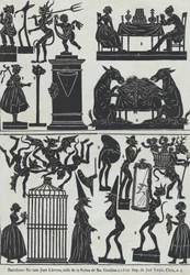 Blatt 11 von Figuren für chinesische Schattenspiele, 1859