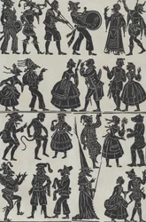 Blatt 7 der Figuren für chinesische Schattenspiele, 1859