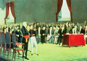 Unterzeichnung des Unabhängigkeitsakts am 5. Juli 1811