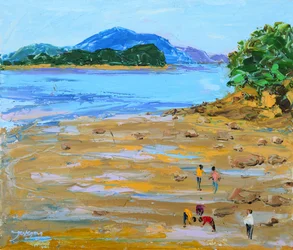 Strandgänger bei Ebbe