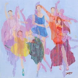 Bunte Balletttänzer