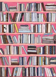 Bunte Bücherregale