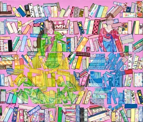 Bunte Bibliotheksleser