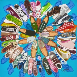 Bunte Schuhkollektion