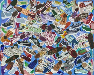 Bunte Schuhkollektion