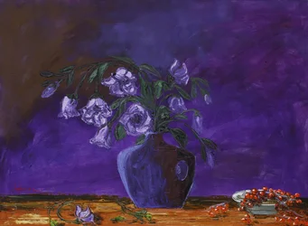 Tiefviolettes Stillleben