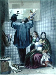 Hinter den Kulissen einer Marionettenshow von 