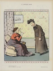 Das neue Hausmädchen. Illustration für Le Rire