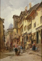Straßenszene, Nordfrankreich